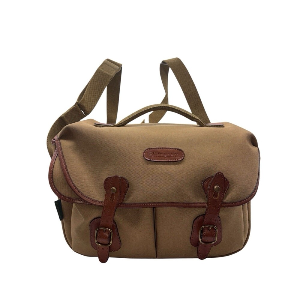 Billingham Hadley Pro Camera Bag Khaki Canvas & Tan Leather DSLR Messenger Case